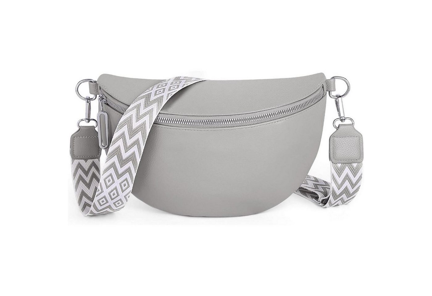 LuxusKollektion Bauchtasche Bauchtasche Damen Crossbody Veganes Leder Reisen B 06-hell Grau von LuxusKollektion