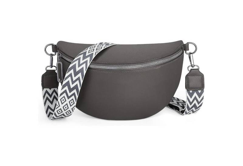 LuxusKollektion Bauchtasche Bauchtasche Damen Gürteltasche veganes Leder Reisen B 03-dunkel Grau von LuxusKollektion