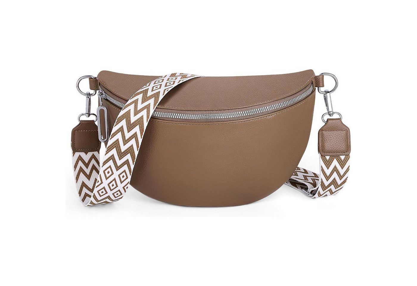 LuxusKollektion Bauchtasche Bauchtasche Damen Gürteltasche veganes Leder Reisen B 07-khaki von LuxusKollektion