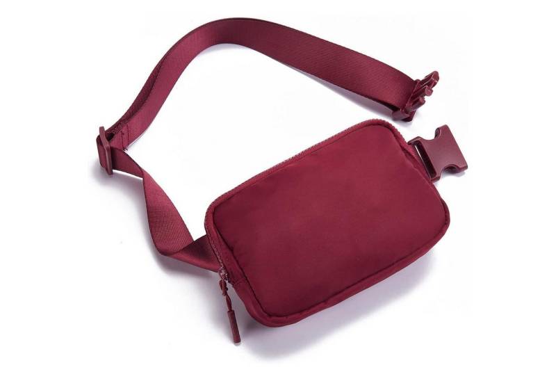 LuxusKollektion Bauchtasche Damen Bauchtasche Gürteltasche Sport Hüfttaschen Crossbody Weinrot von LuxusKollektion