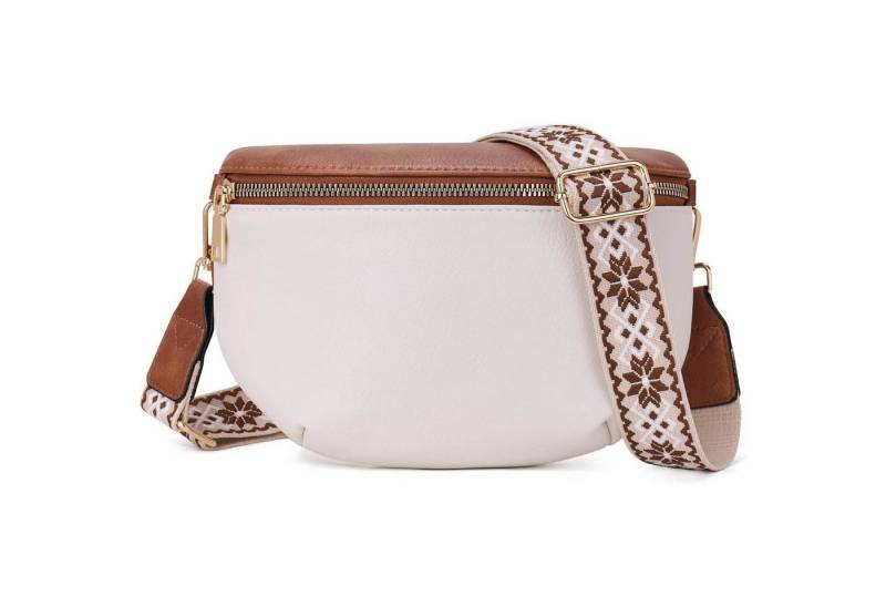 LuxusKollektion Bauchtasche Kleine Damen Umhängetasche RFID Blockierung Veganes Leder 2 Fächer 4 von LuxusKollektion