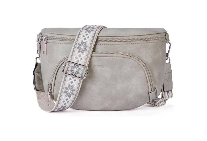 LuxusKollektion Bauchtasche Kleine Damen Umhängetasche RFID Blockierung Veganes Leder Brusttasche von LuxusKollektion