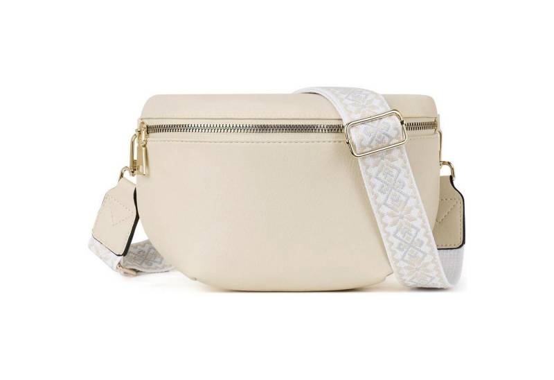 LuxusKollektion Bauchtasche Kleine Damen Umhängetasche RFID Vegan Leder Crossbody Brusttasche von LuxusKollektion