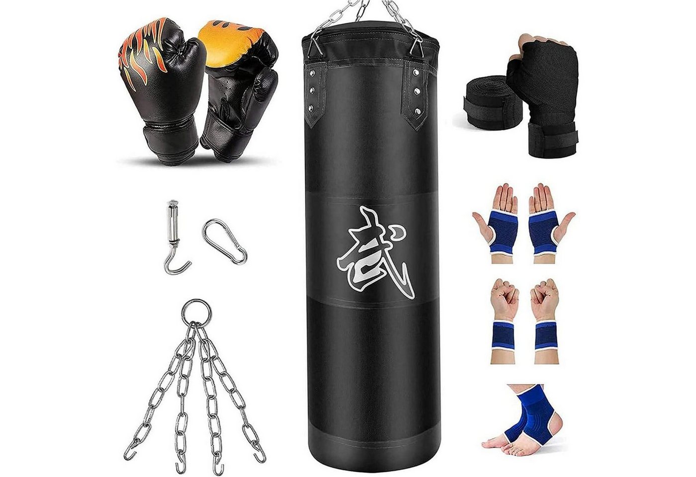 LuxusKollektion Boxhandschuhe Schwerer Boxsack für Erwachsene Jugendliche Kinder 120cm Ungefüllt von LuxusKollektion