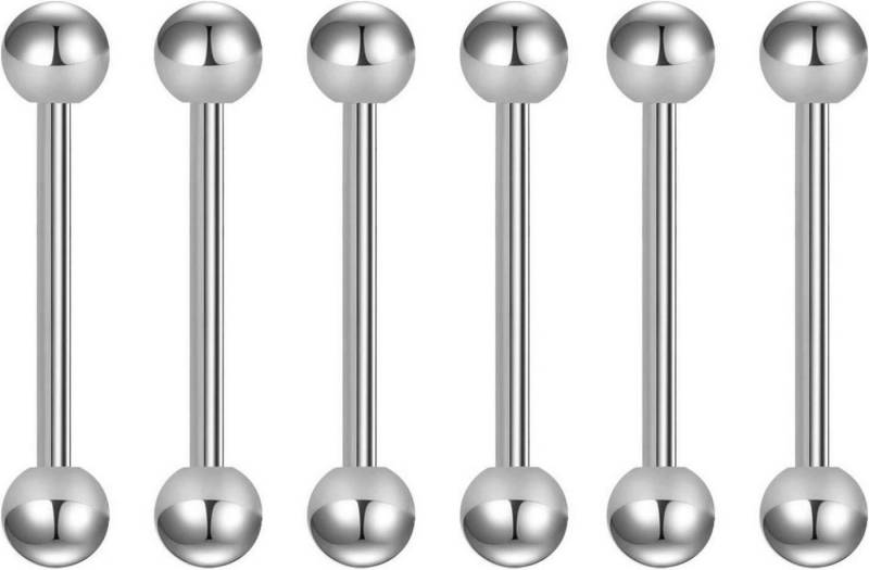 Briana Williams Brustwarzenpiercing Zungenpiercing Brustwarzenpiercing Chirurgenstahl 14G Piercing Barbell von Briana Williams