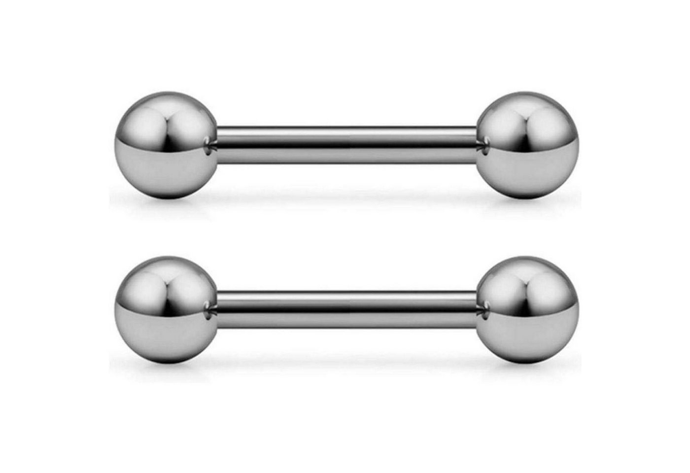 LuxusKollektion Brustwarzenpiercing Zungenpiercing Brustwarzenpiercing Titan Stab 1,6mm Paar 14mm von LuxusKollektion