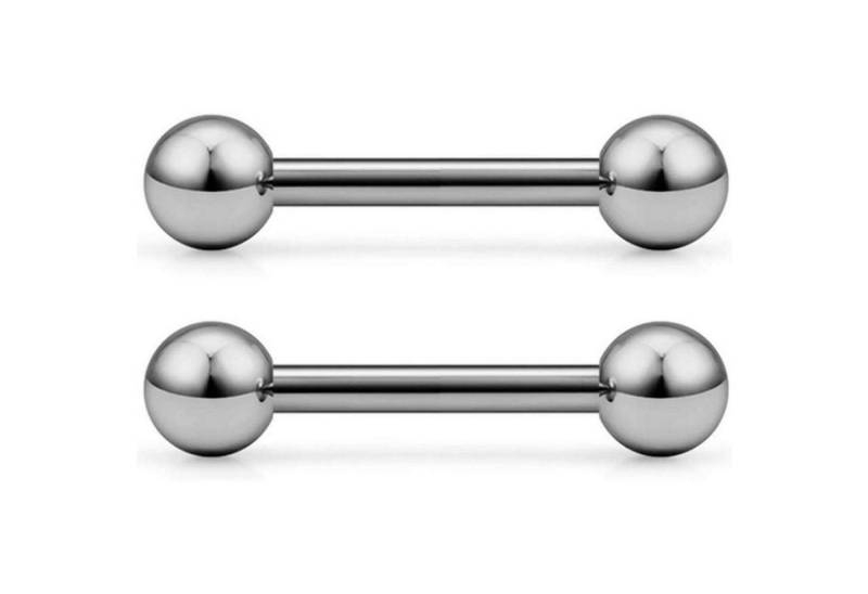LuxusKollektion Brustwarzenpiercing Zungenpiercing Brustwarzenpiercing Titan Stab 1,6mm Paar 14mm von LuxusKollektion