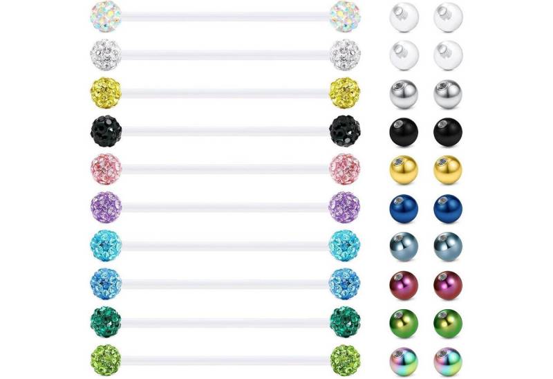 Rajnard Brustwarzenpiercing Zungenpiercing Kunststoff Clear Bioflex Barbell 12 14 16 18 25 32 35 Rajnard Brustwarzenpiercing Zungenpiercing Kunststoff Clear Bioflex Barbell 12 14 16 18 25 32 35 von Rajnard