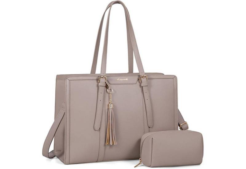 LuxusKollektion Businesstasche Arbeitstasche Damen 15,6 Zoll Laptop Handtasche Groß Tote Bag von LuxusKollektion