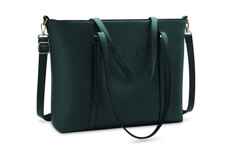 LuxusKollektion Businesstasche Handtasche Shopper Damen Groß 15.6 Zoll PU Leder Schwarz Laptop von LuxusKollektion