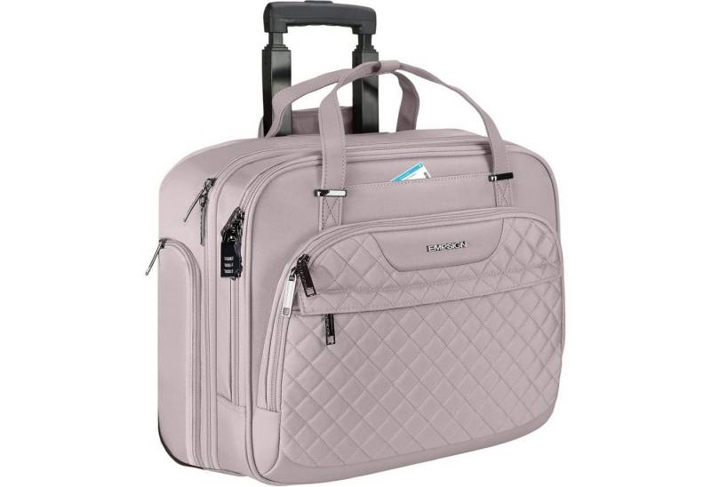 LuxusKollektion Businesstasche Trolley Rolling Laptoptasche für Frauen, 15.6 von LuxusKollektion