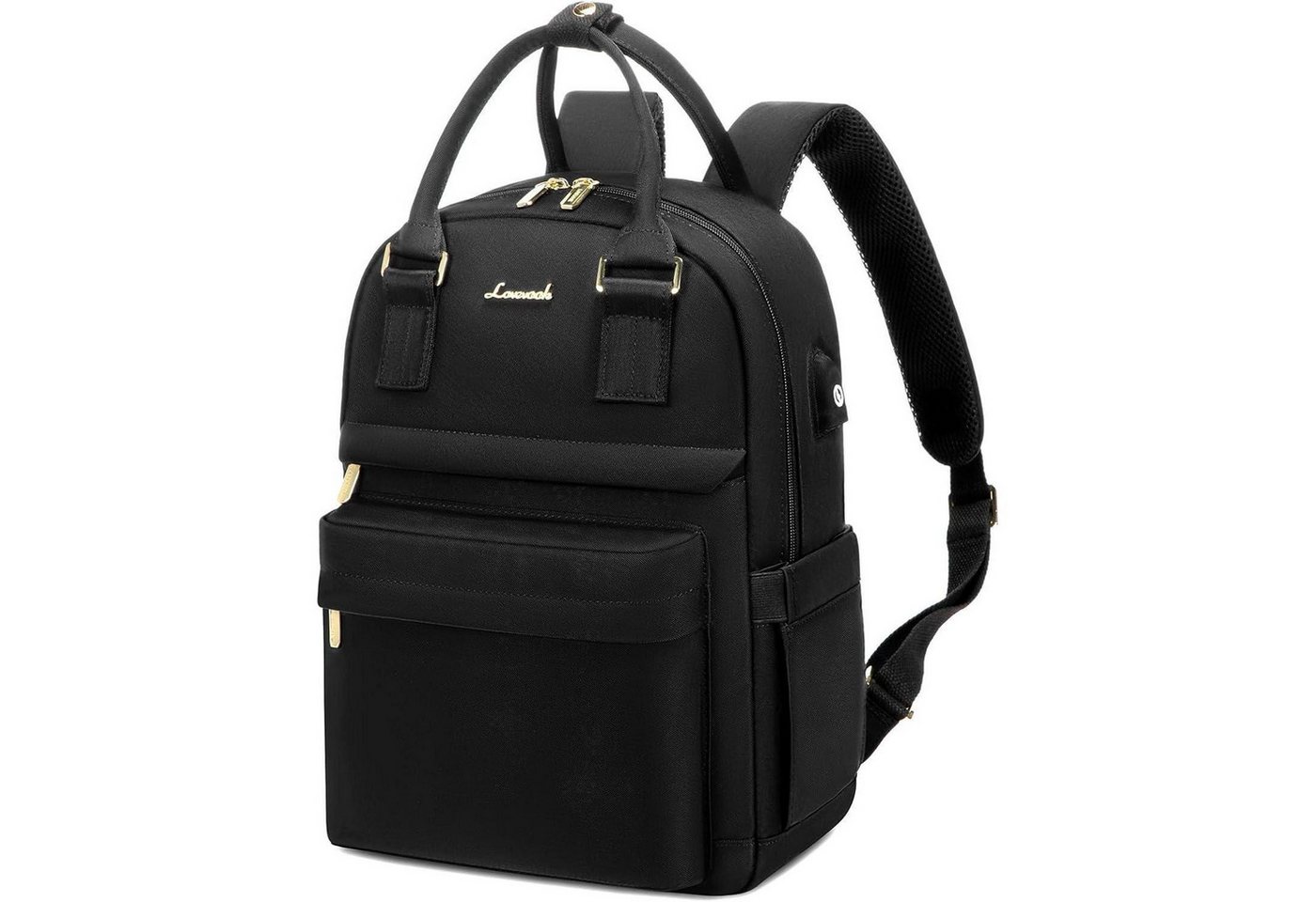 LuxusKollektion Cityrucksack 13,3 Zoll Damen Rucksack Wasserdicht Schwarz Elegant für Schule Reisen von LuxusKollektion