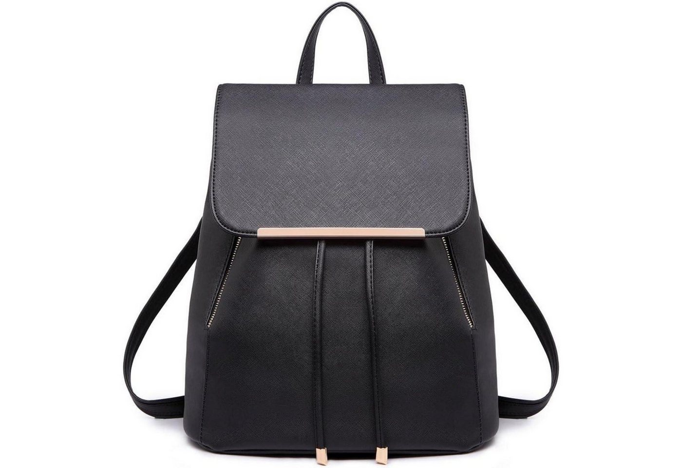 LuxusKollektion Cityrucksack Damen Kunstleder Rolltop Rucksack Tunnelzug Cityrucksack von LuxusKollektion