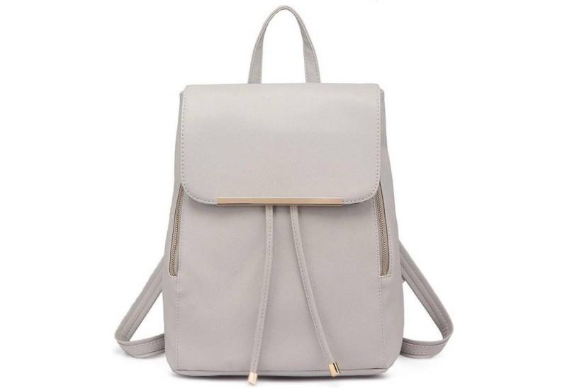 LuxusKollektion Cityrucksack Damen PU Rucksack Rolltop Tunnelzug Cityrucksack Tasche von LuxusKollektion