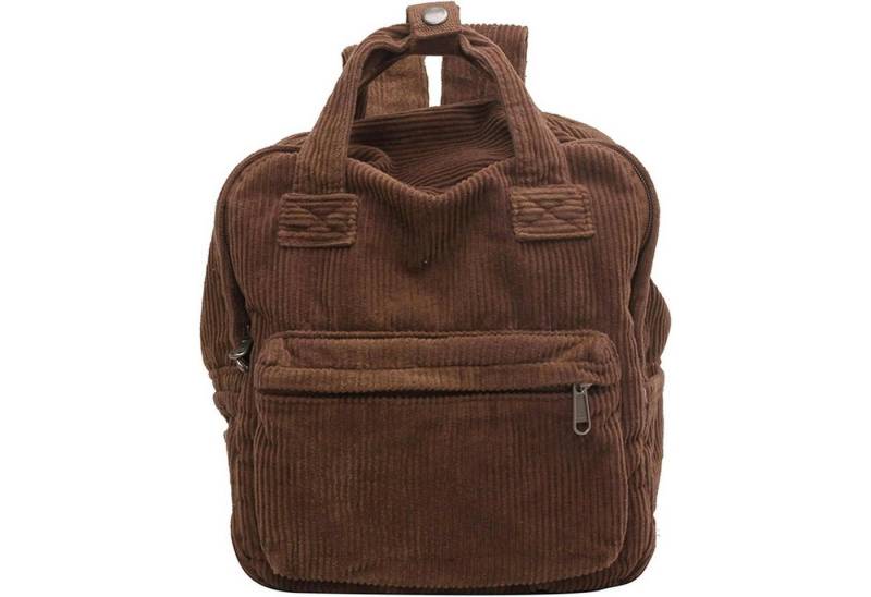 LuxusKollektion Cityrucksack Damen Rucksack Klein Cord Cityrucksack Braun 10l von LuxusKollektion