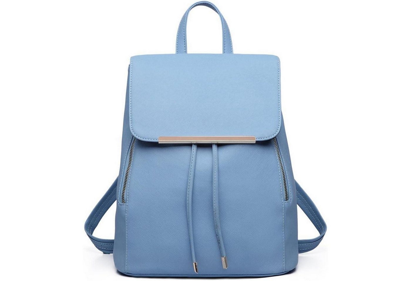 LuxusKollektion Cityrucksack Damen Rucksack Kunstleder Elegant Rolltop Tunnelzug Cityrucksack von LuxusKollektion