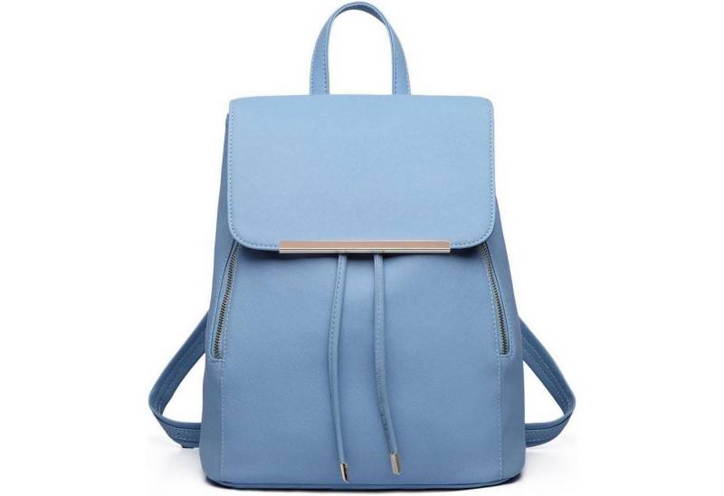 LuxusKollektion Cityrucksack Damen Rucksack Kunstleder Elegant Rolltop Tunnelzug Cityrucksack von LuxusKollektion