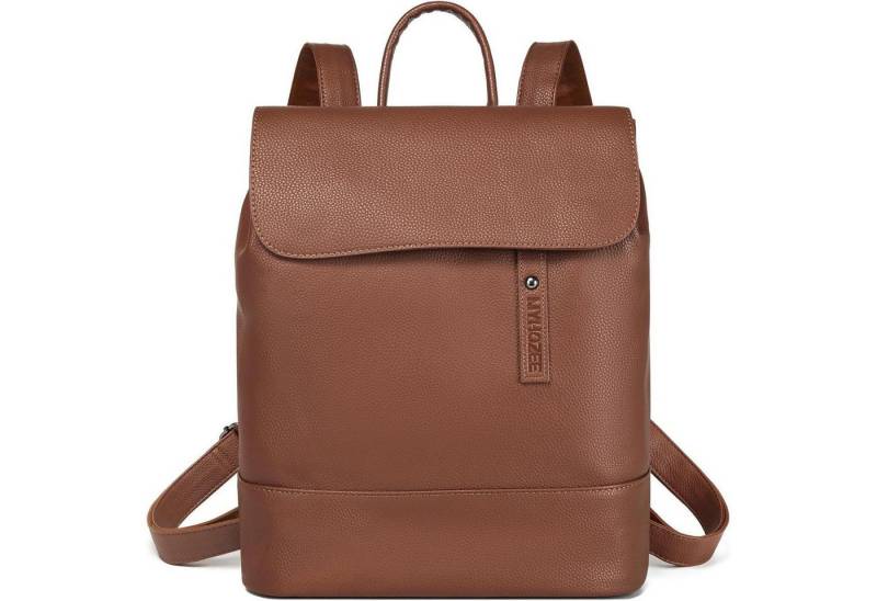 LuxusKollektion Cityrucksack Damen Rucksack PU Leder Anti Diebstahl Daypack 14 Zoll Wasserdicht von LuxusKollektion