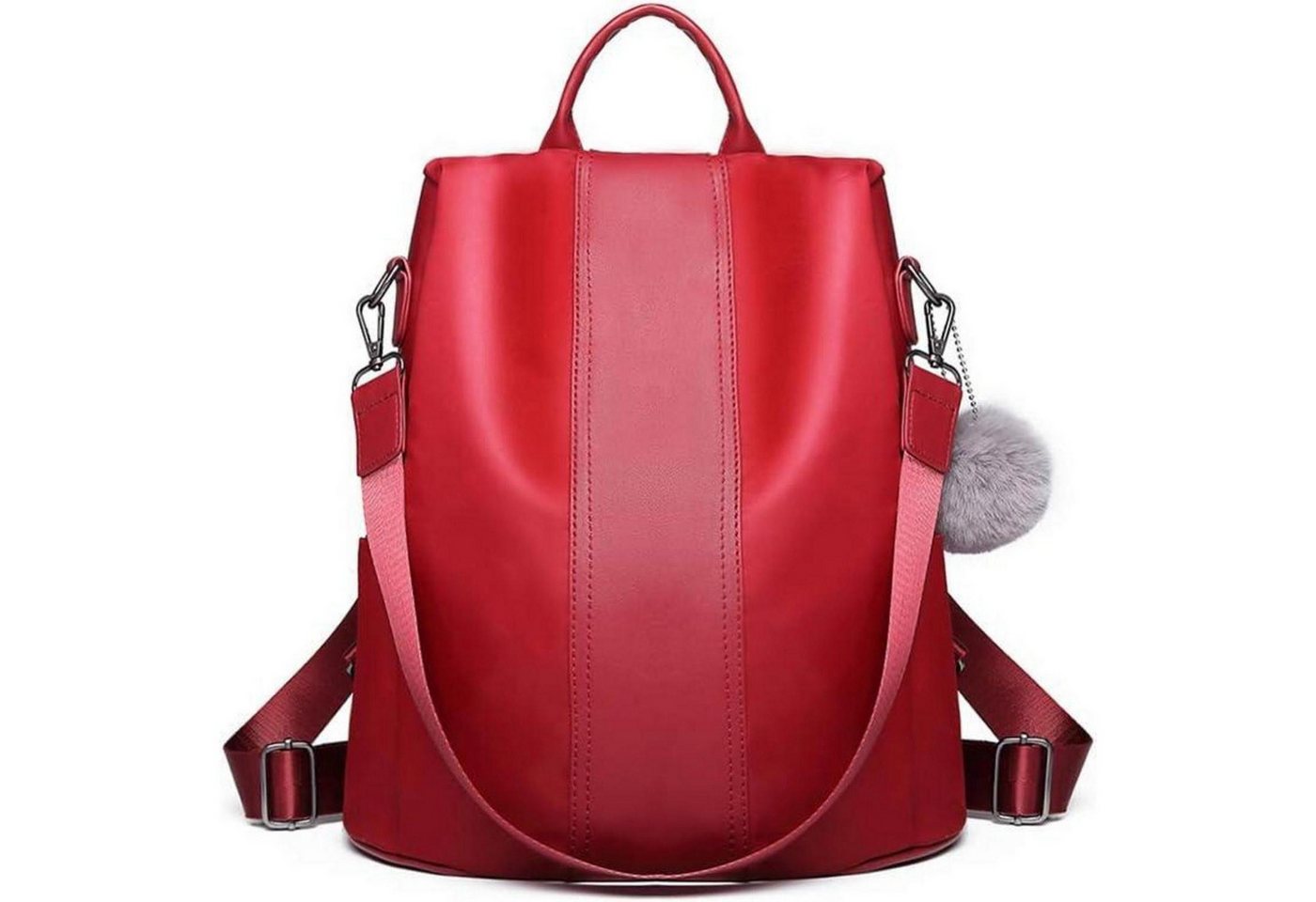 LuxusKollektion Cityrucksack Rucksack Antidiebstahl Cityrucksack Damen 3in1 M 1-4 Rot von LuxusKollektion