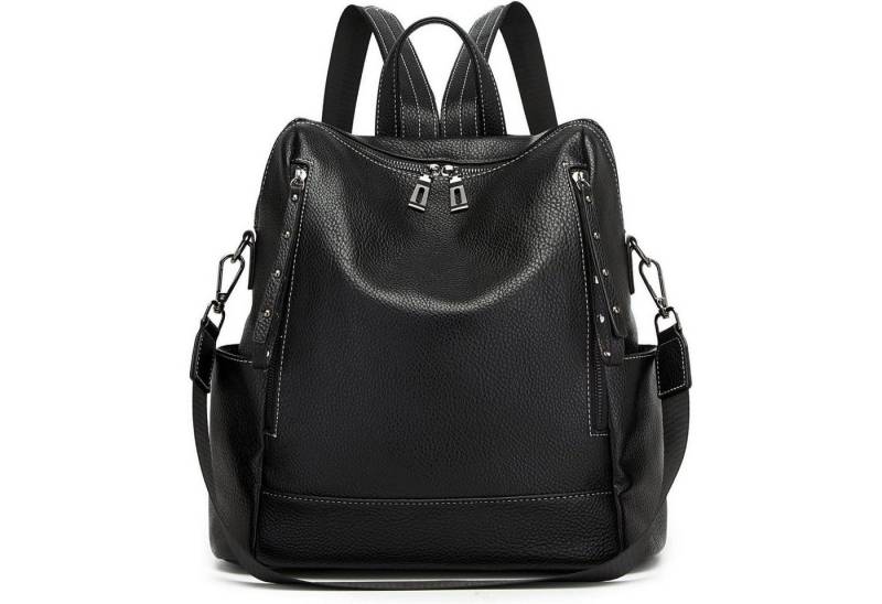 LuxusKollektion Cityrucksack Rucksack Damen Antidiebstahl Cityrucksack Einheitsgröße 5-1 Schwarz von LuxusKollektion