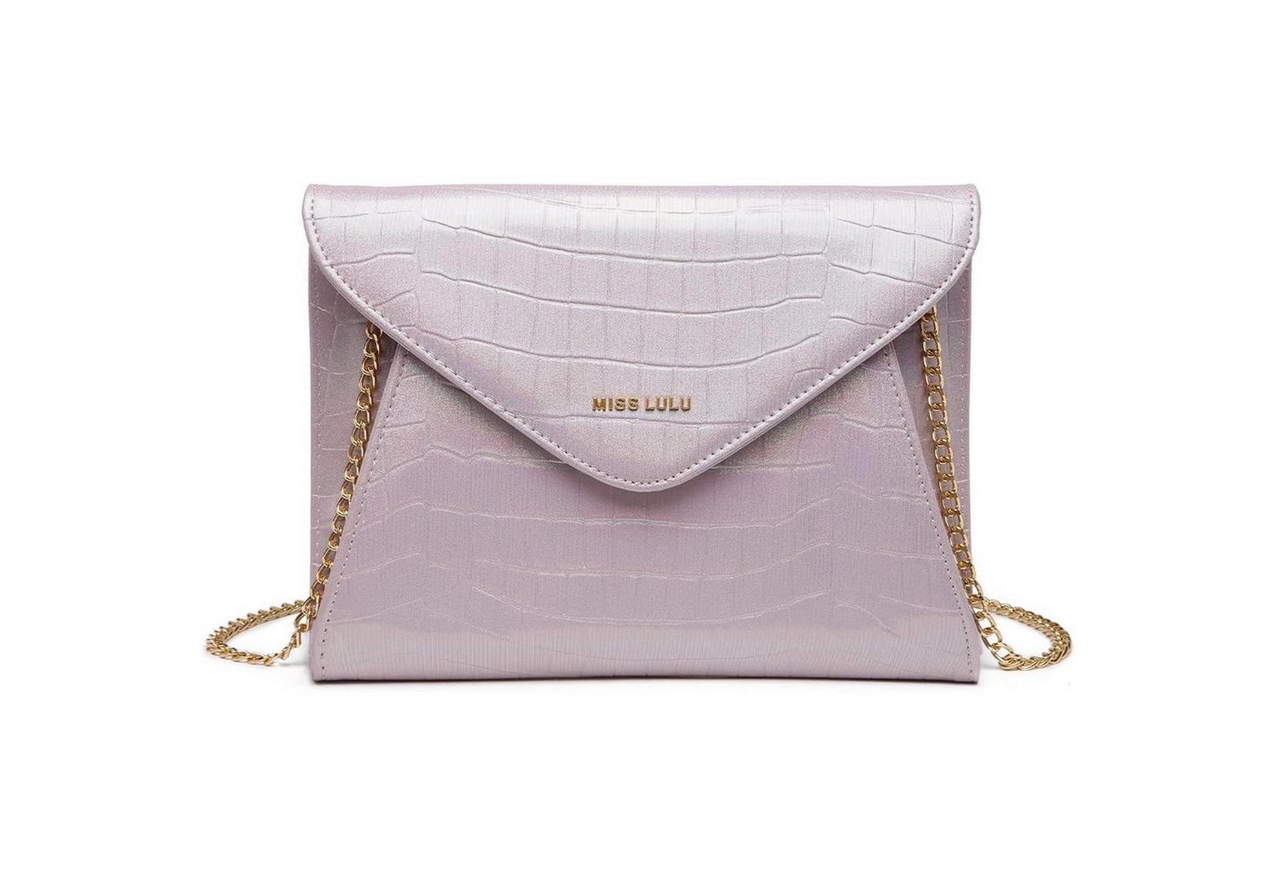 LuxusKollektion Clutch Clutch Damen Abendtasche Crossbody Hochzeit Leder Rosa-3 von LuxusKollektion