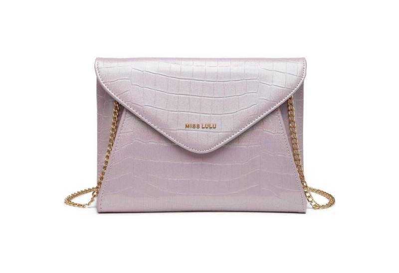 LuxusKollektion Clutch Clutch Damen Abendtasche Crossbody Hochzeit Leder Rosa-3 von LuxusKollektion