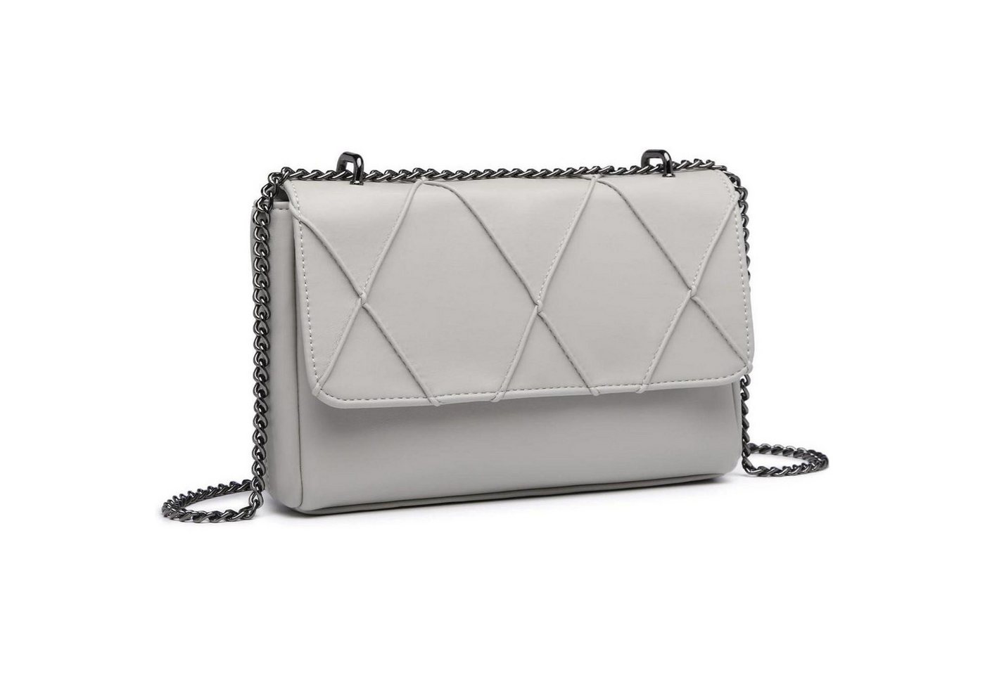 LuxusKollektion Clutch Clutch Damen PU Leder Magnetverschluss Crossbody Einheitsgröße Grau von LuxusKollektion