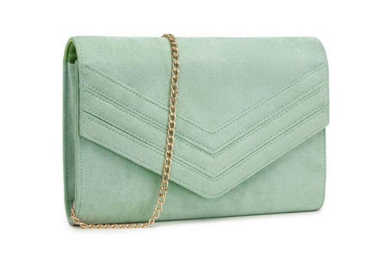 LuxusKollektion Clutch Clutch Damen Wildlederoptik Leichtgewicht Hochzeiten Partys Grün von LuxusKollektion