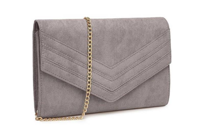 LuxusKollektion Clutch Damen Clutch Elegant Umschlag Abendtasche Brauttasche Kette Schwarz von LuxusKollektion