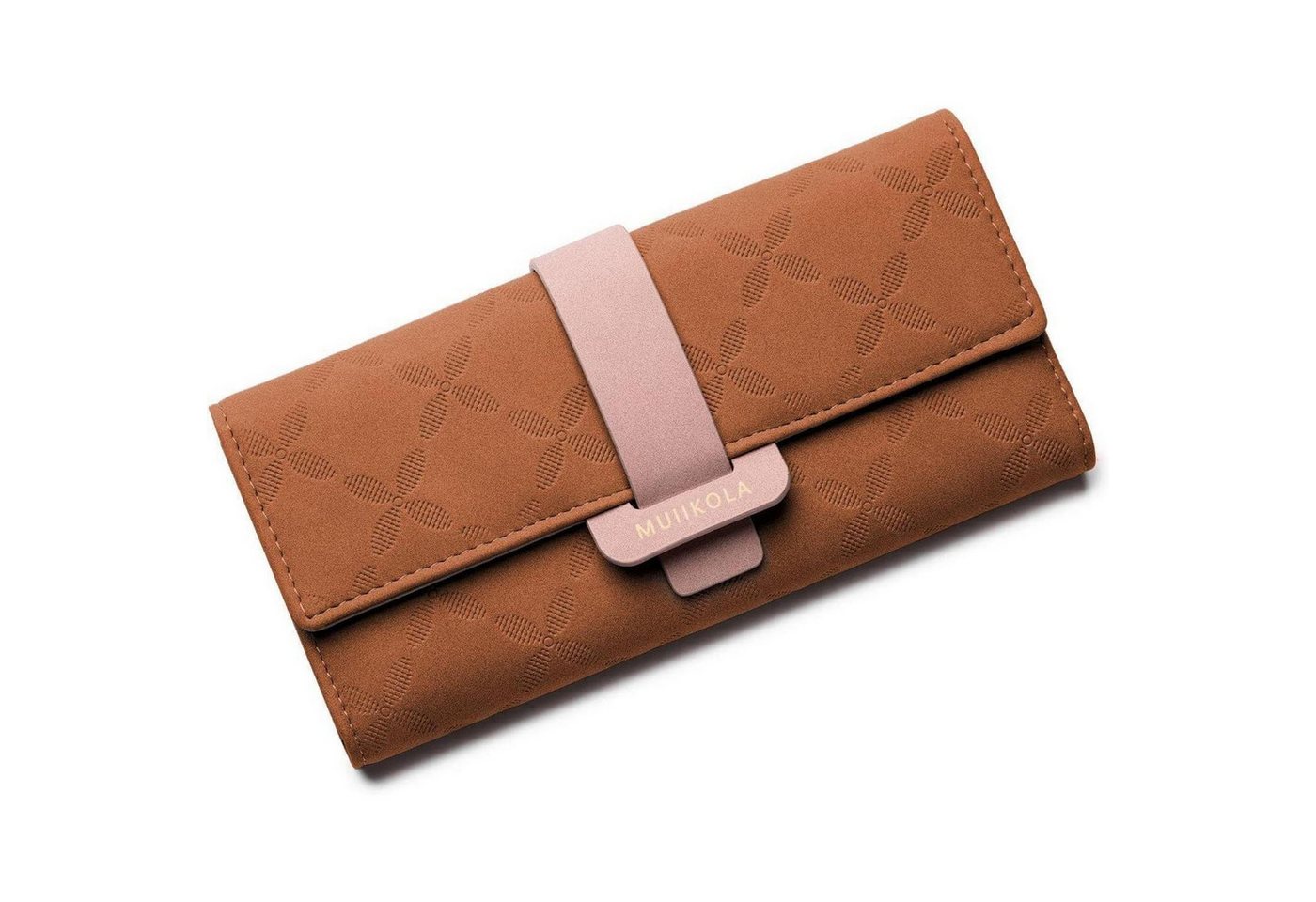 LuxusKollektion Clutch Damen Geldbörse RFID Blocking Veganes Leder Kartenfächer ID Fenster von LuxusKollektion