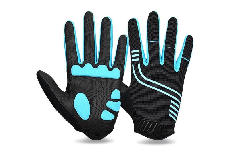 LuxusKollektion Fahrradhandschuhe Fahrradhandschuhe Herren Damen Mountainbike Gel Blau-Schwarz XXL von LuxusKollektion