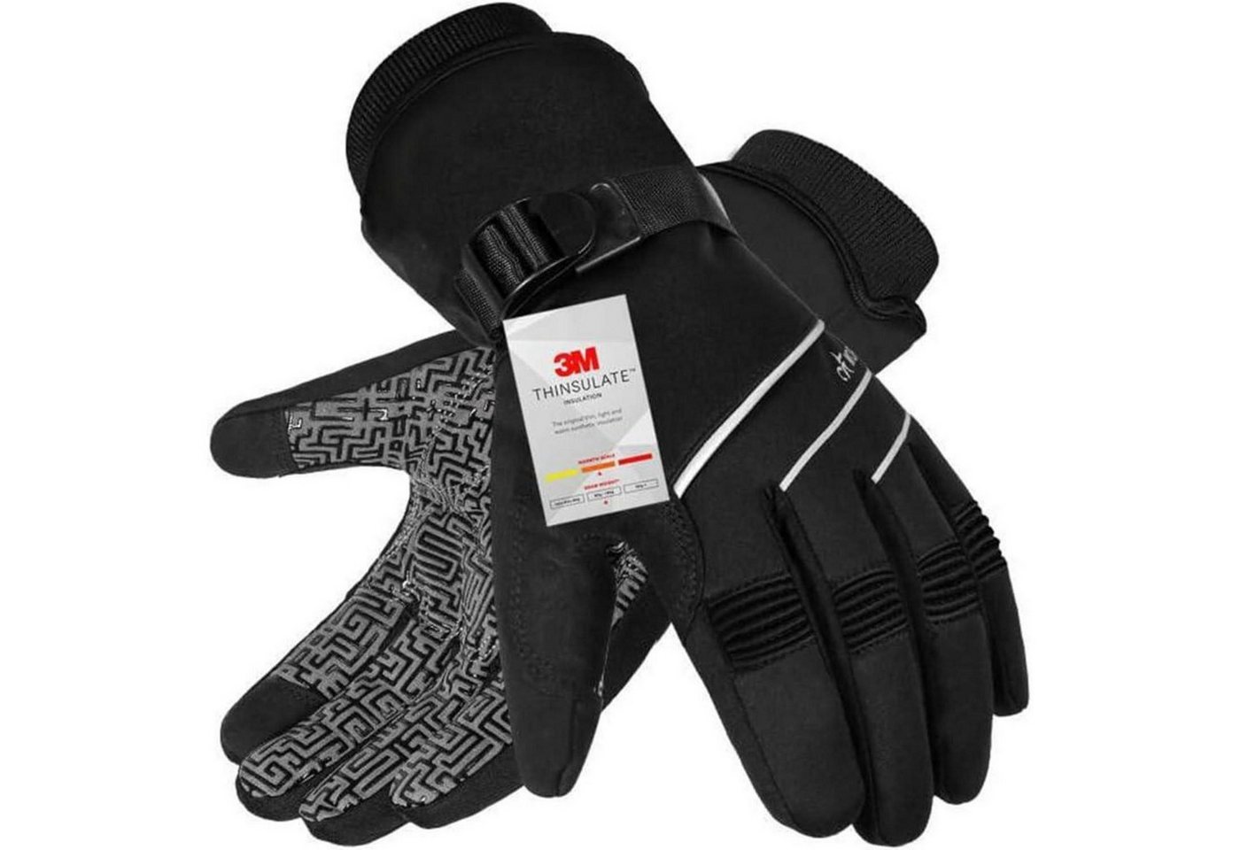 LuxusKollektion Fahrradhandschuhe Winterhandschuhe -30°F 3M Thinsulate Touchscreen Winddicht Herren von LuxusKollektion