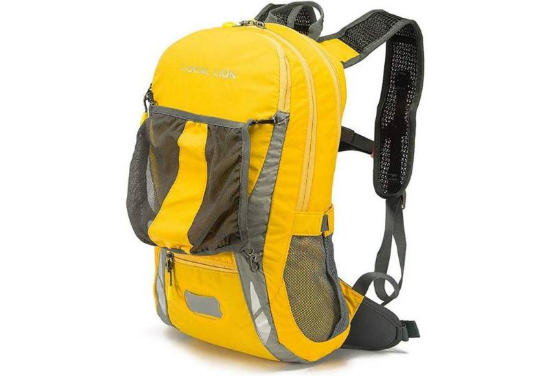 LuxusKollektion Fahrradrucksack Fahrradrucksack Damen Herren Rückenbelüftung wasserdicht Gelb 18l von LuxusKollektion
