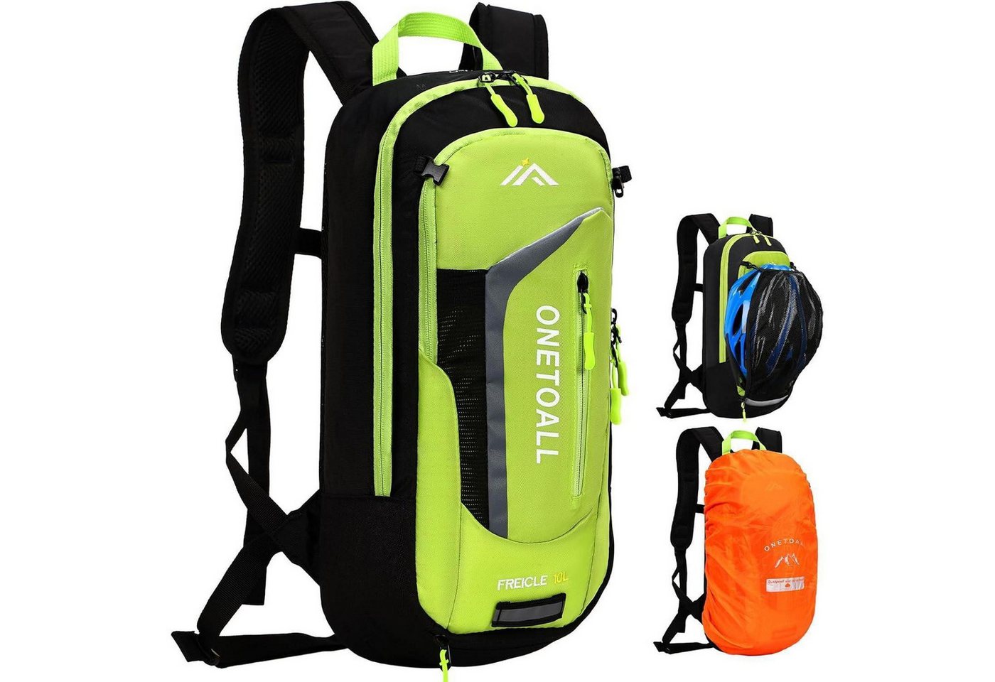 LuxusKollektion Fahrradrucksack Fahrradrucksack Trinkrucksack Damen Herren 6L Grün 10l mit Regenschutz von LuxusKollektion