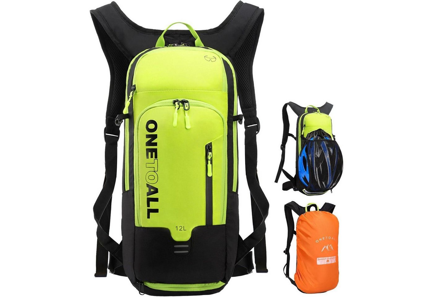 LuxusKollektion Fahrradrucksack Fahrradrucksack Trinkrucksack Wanderrucksack Grün 12l mit Regenschutz LuxusKollektion Fahrradrucksack Fahrradrucksack Trinkrucksack Wanderrucksack Grün 12l mit Regenschutz von LuxusKollektion