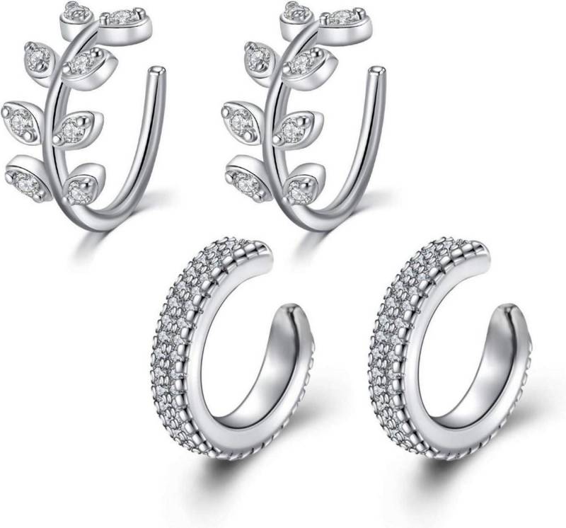Mayhoop Fake-Ear-Plug-Set Fake Piercings Ohrklemme Ear Cuff Edelstahl 4-24Stk von Mayhoop