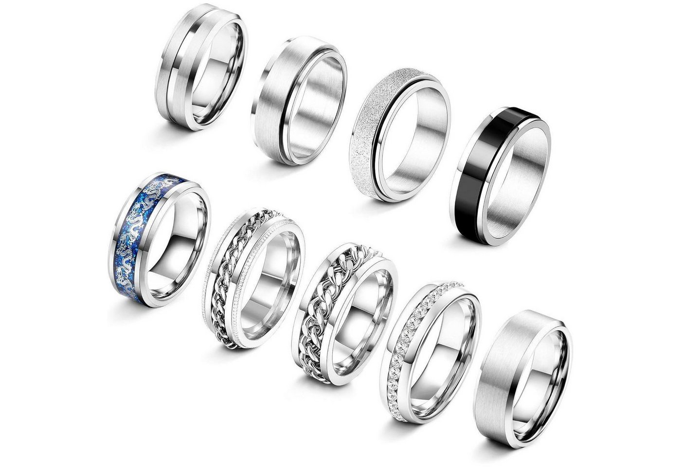 LuxusKollektion Fingerring Handtuch 100% Baumwolle Blau Strandtuch Saunatuch 150x80 cm von LuxusKollektion