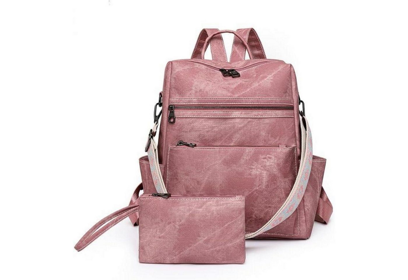 LuxusKollektion Freizeitrucksack Rucksack Damen Diebstahlschutz Wasserdicht PU Reisen Rose von LuxusKollektion