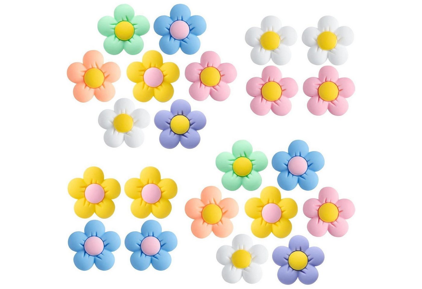 LuxusKollektion Fußkette und Zehenring Set Schuhanstecker Charms Clogs Schuhschmuck Mädchen Frauen 22 Stück von LuxusKollektion