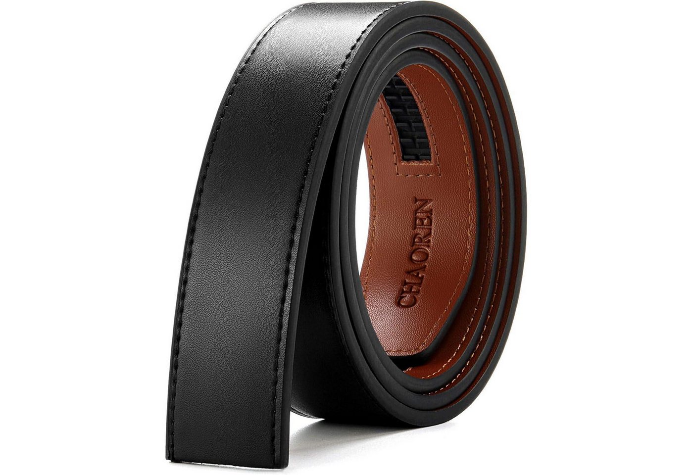 LuxusKollektion Gürtelriemen Gürtel 35 Mm - Basic Schwarz Taille 100-110cm (Gesamtlänge 125cm) von LuxusKollektion