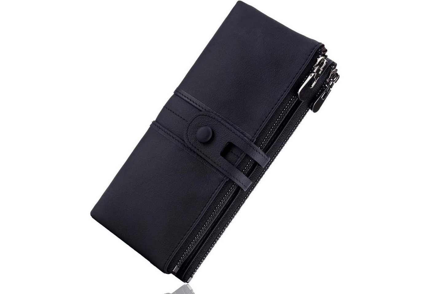 LuxusKollektion Gürteltasche Damen Geldbörse Vintage Leder RFID groß 13 Karten Handyfa von LuxusKollektion