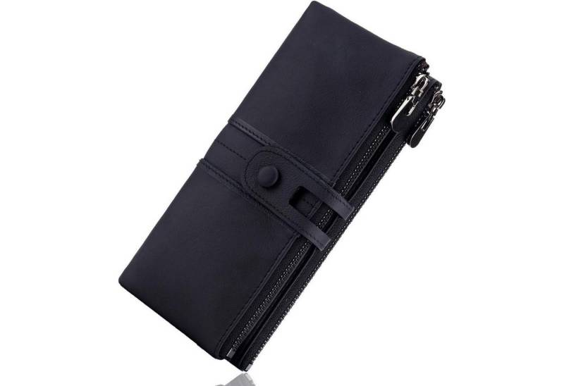 LuxusKollektion Gürteltasche Damen Geldbörse Vintage Leder RFID groß 13 Karten Handyfa von LuxusKollektion