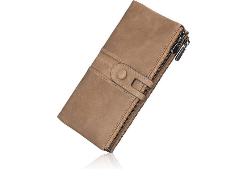 LuxusKollektion Gürteltasche Große Vintage Leder Geldbörse Damen mit RFID Schutz und 13 von LuxusKollektion