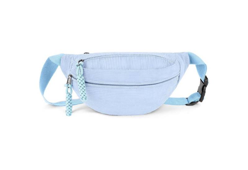 LuxusKollektion Gürteltasche Umhängetasche Damen Cord Bauchtasche Gürteltasche Crossbody #5 Blau-a von LuxusKollektion