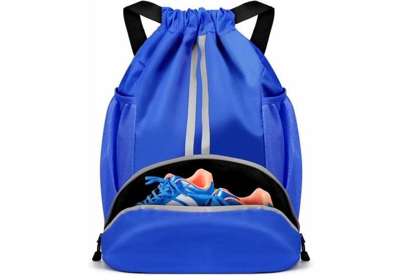 LuxusKollektion Gymsack Turnbeutel Fußballtasche Rucksack Kordelzug Tunnelzug Gym Wasserfest von LuxusKollektion