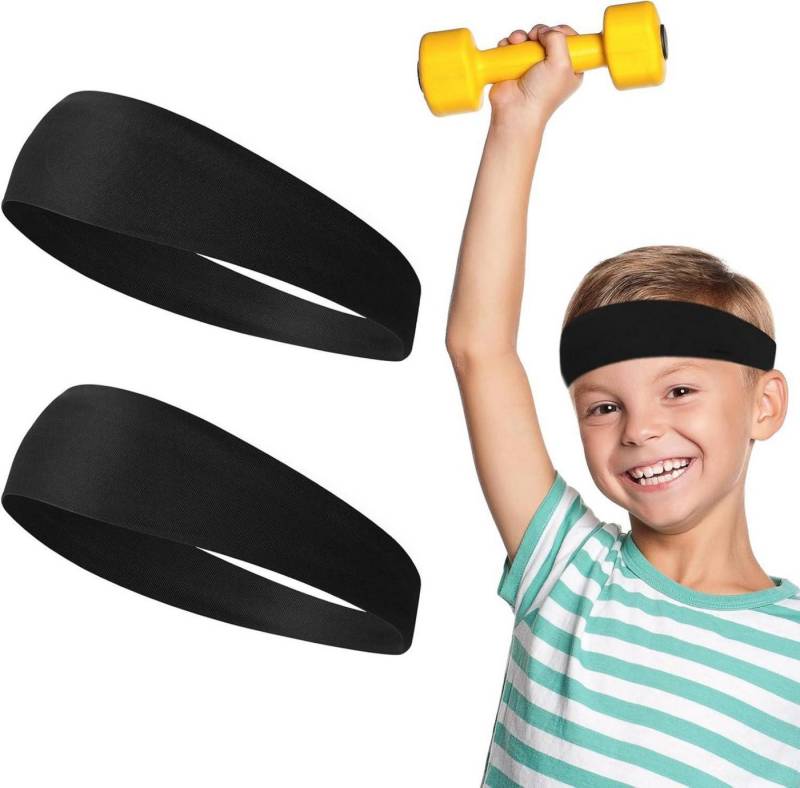 LuxusKollektion Haarband 2er Set Haarbänder Kinder Herren Sport Fußball rutschfest Yoga Läuft von LuxusKollektion