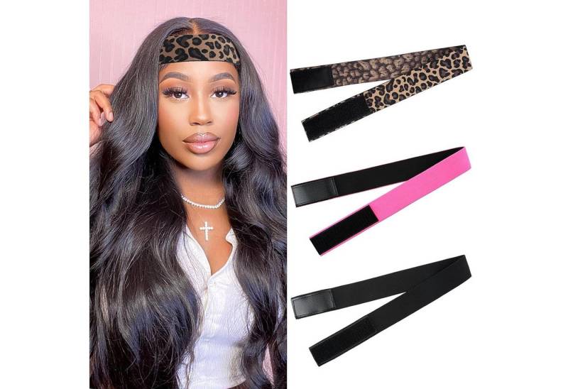 LuxusKollektion Haarband 3er Set Elastisches Band für Perücke Verstellbar Wasserdicht von LuxusKollektion