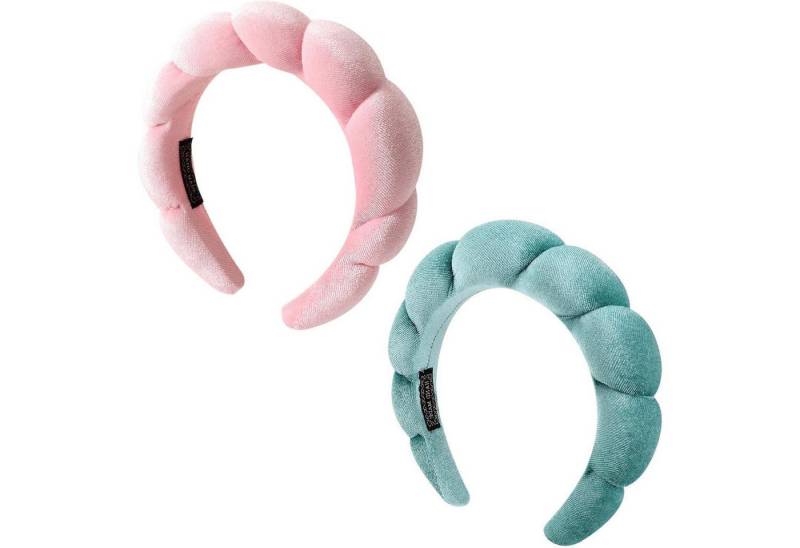 LuxusKollektion Haarband Spa-Stirnband Damen Schwamm Frottee Wolken Makeup Hautpflege 2 von LuxusKollektion