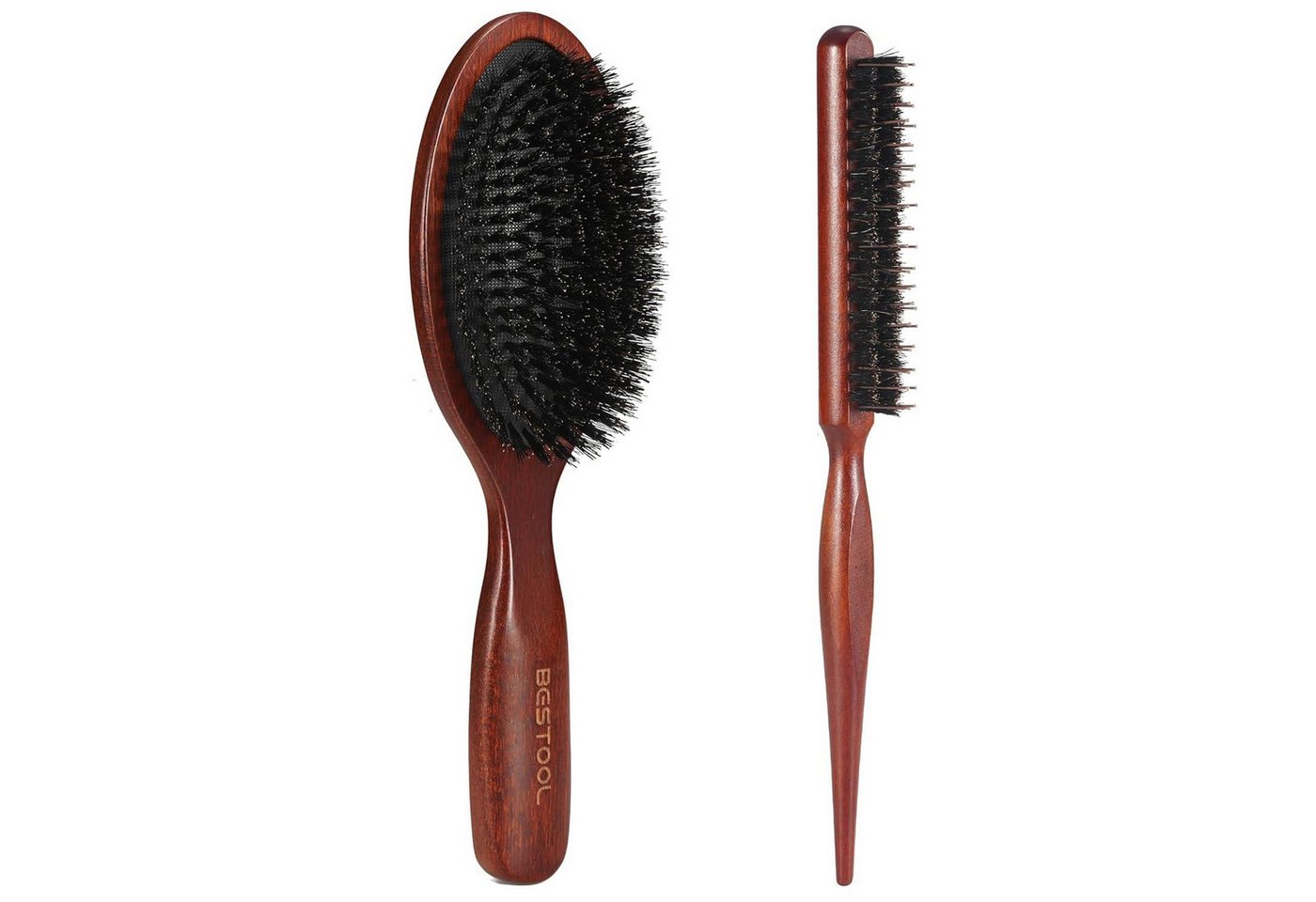 LuxusKollektion Haarbürste Haarbürste Wildschweinborsten für Damen Herren Kinder, Naturborsten von LuxusKollektion