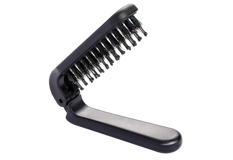 LuxusKollektion Haarbürste Mini-Faltbare Reise-Haarbürste Wildschweinborsten Haarkamm von LuxusKollektion